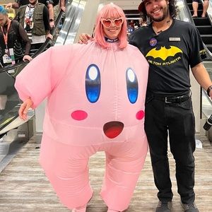 DIY Kirby inflatable suit & wig